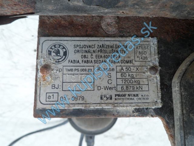 ťažné zariadenie na škodu fábiu 1 kombi, combi